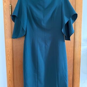Milly Teal Long Sleeve Dress Teal